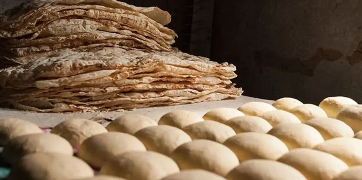 Fresh lavash being prepared at Melbourne Lavash